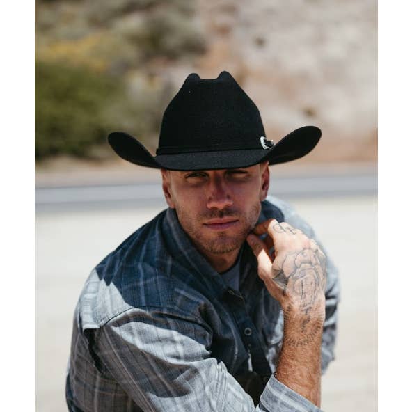 American Hat Makers - Wholesale Cowboy Hat - Unisex - 100% Wool Felt Cowboy Hat - Style Gunslinger3