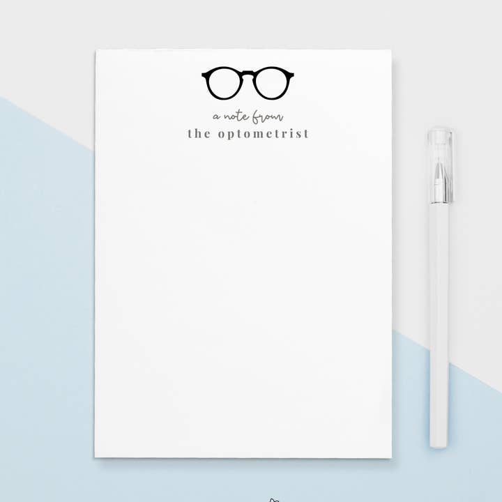 Optometrist Notepad | 4.25" x 5.5" for wholesale by Paper and Clips Co.