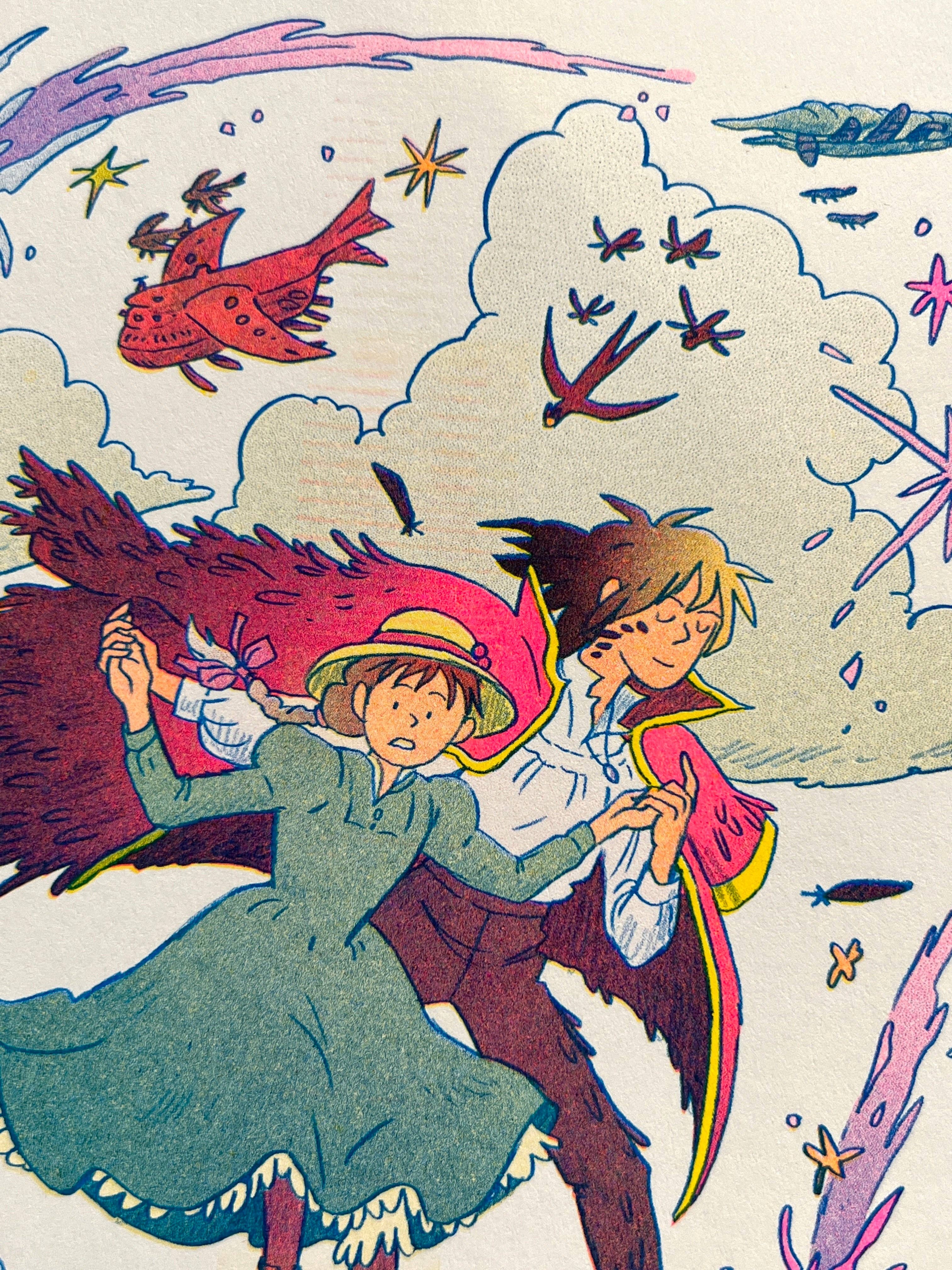 Natalie Andrewson - Wholesale Art Print - Howl's Moving Castle Small Riso Print14