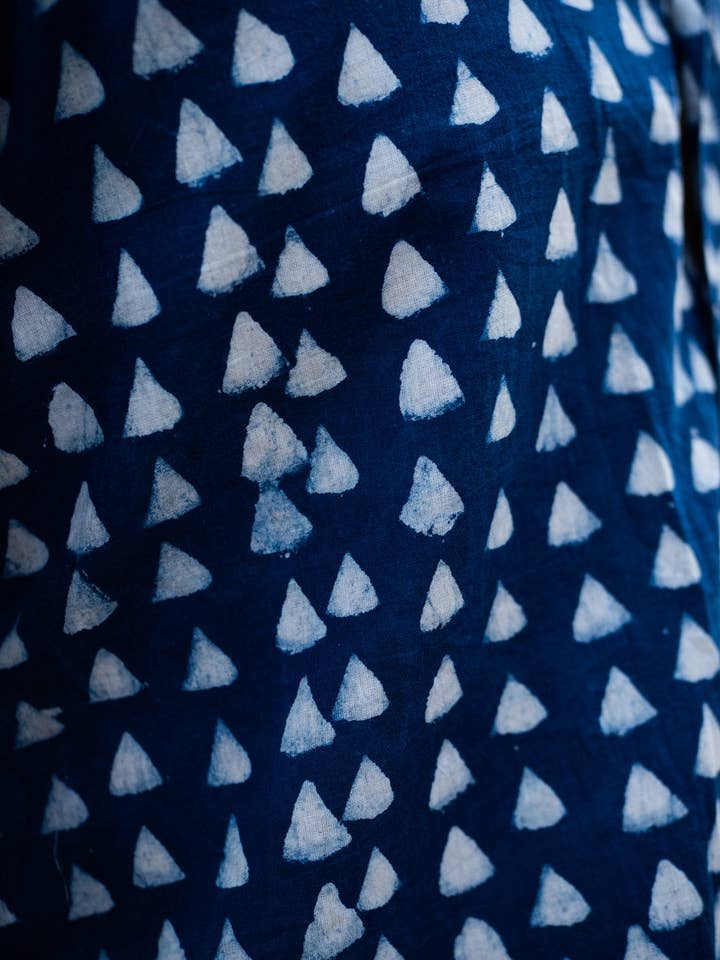 Guava Lane - Wholesale Button Down Shirt - Men's - Mens Short Sleeve Button Down - Indigo Delta2