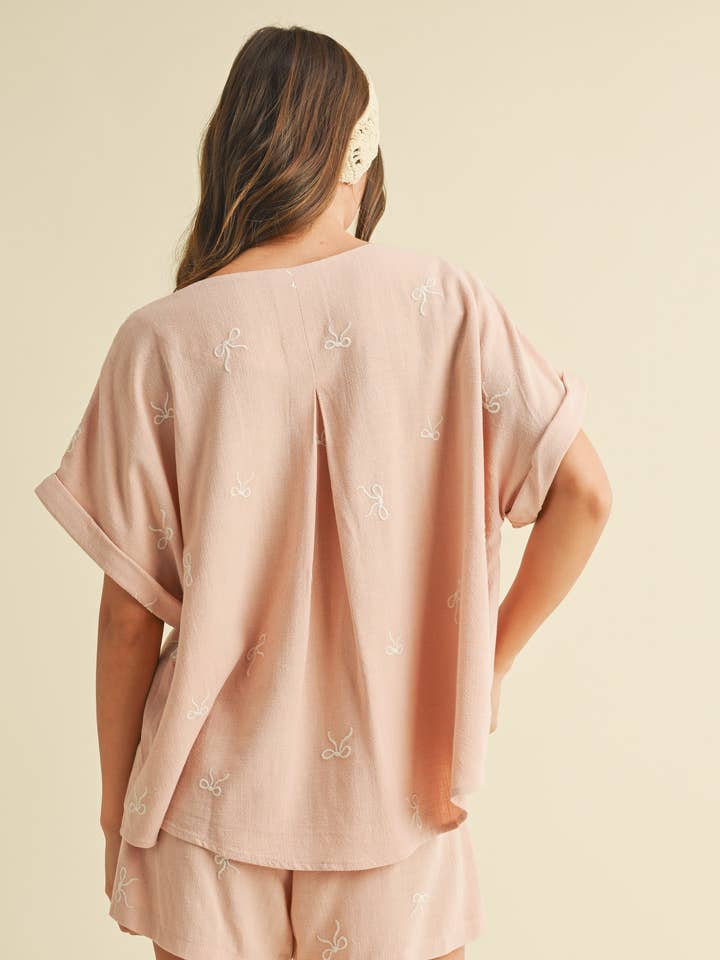 Klesis - Wholesale Top & Short Set (NOT Loungewear) - Women's - IST1598-H OVERSIZED SHORT SLEEVE TOP WITH BELTED SHORTS SET8