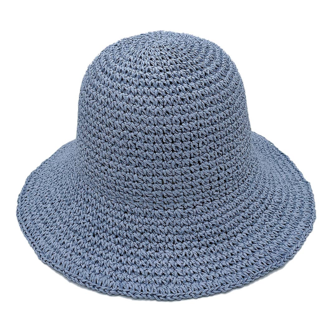 Fashion City - Wholesale Bucket Hat - Women's - Solid Colored Straw Bucket Hat7