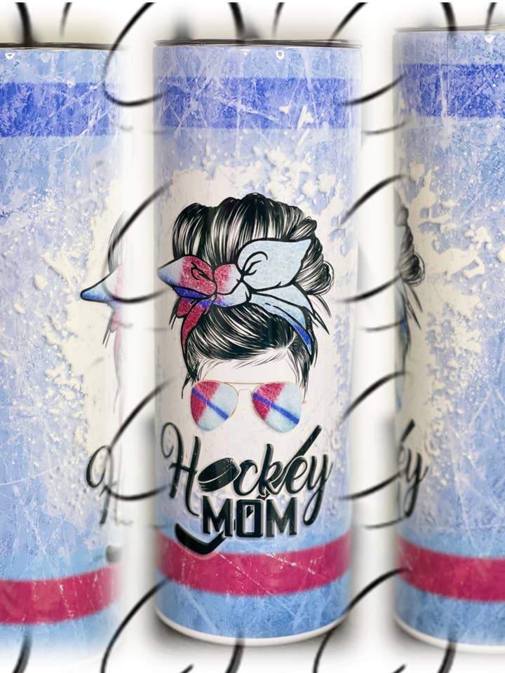 Hockey Mom 20oz Skinny Tumbler for wholesale by CMD Wholesale