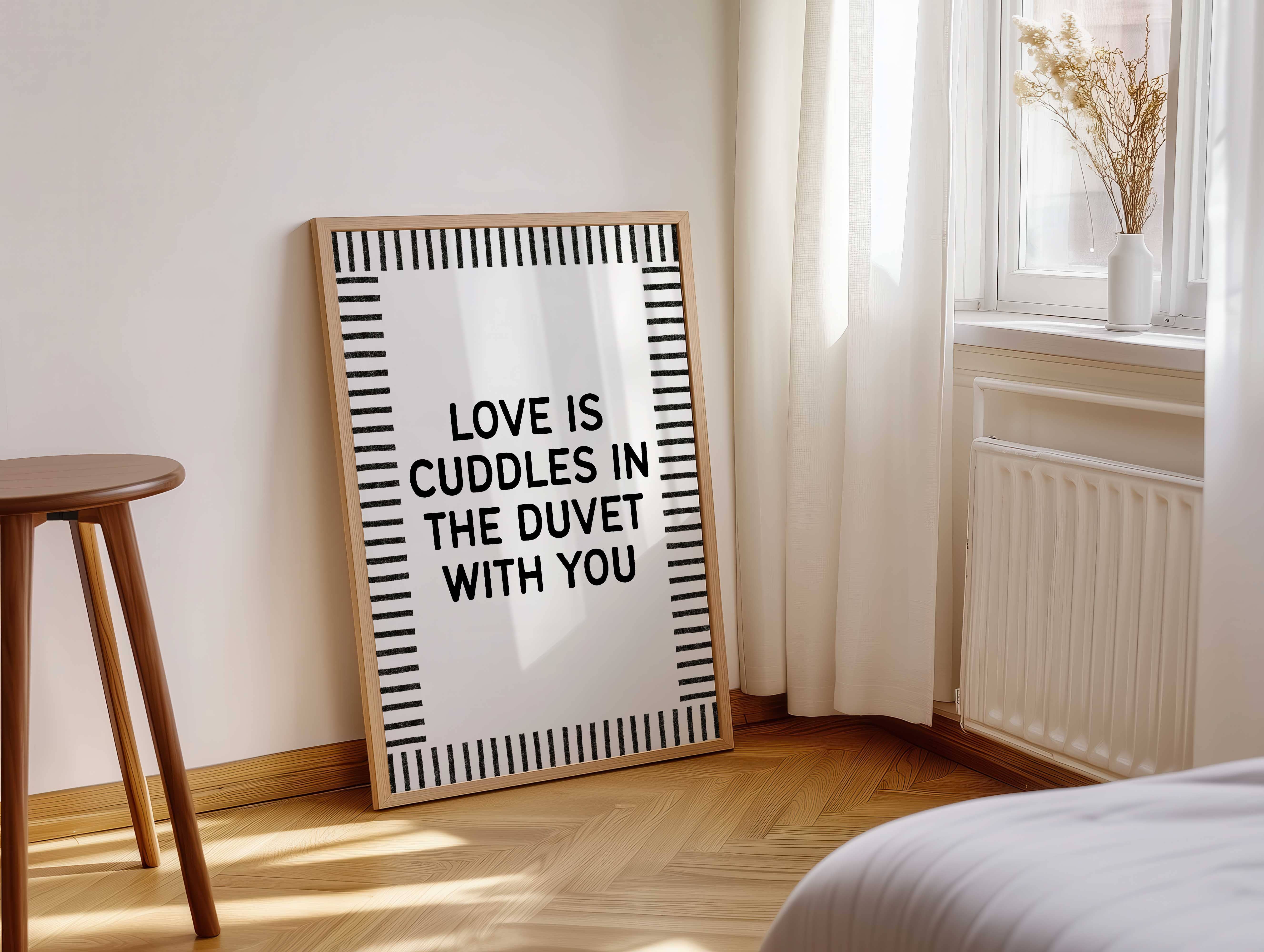 D'LUXE PRINTS - Wholesale Art Print - Love Is Cuddles in the Duvet Print8
