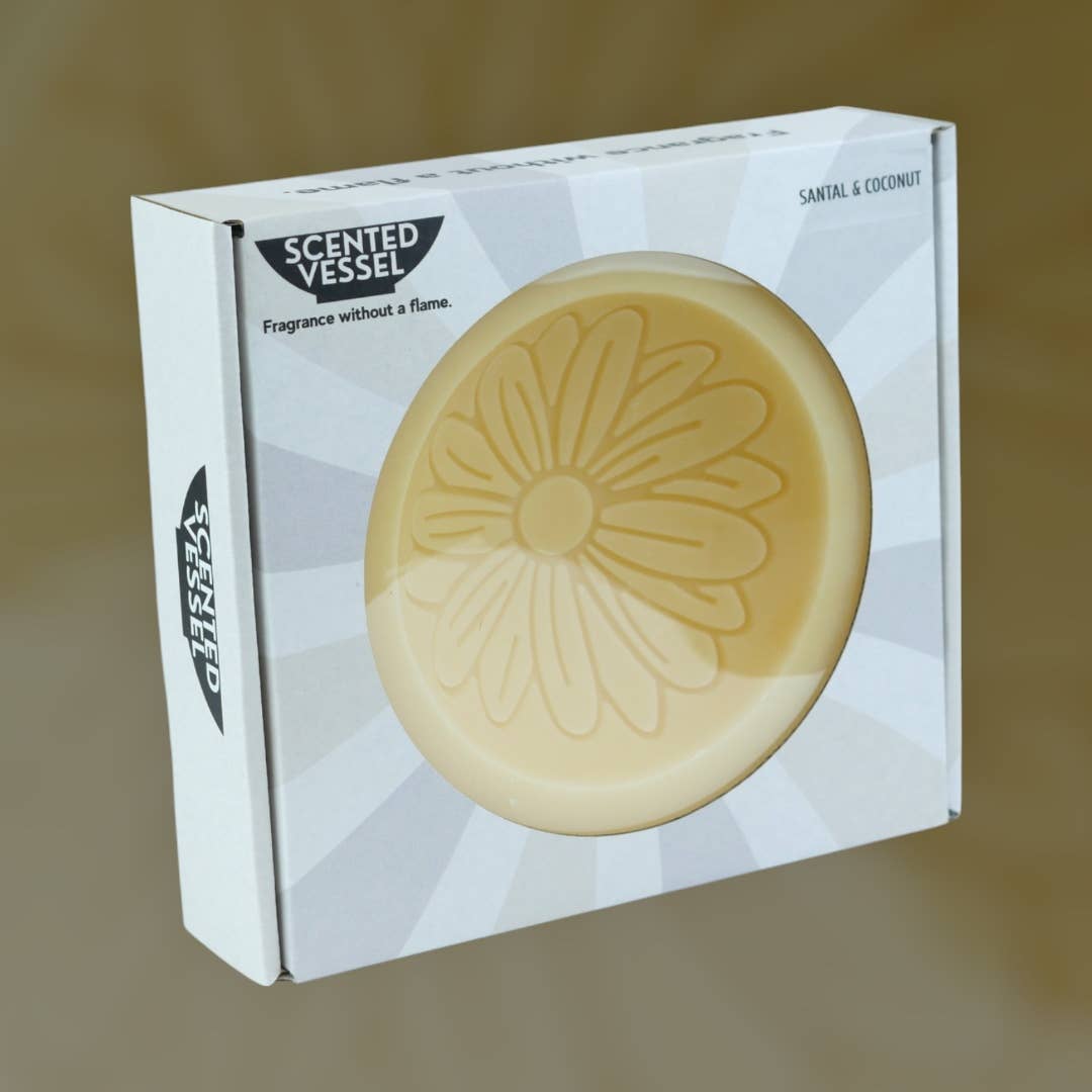 Cape Candle - Wholesale Flameless Candle - Santal & Coconut Scented Vessel (Flower)1