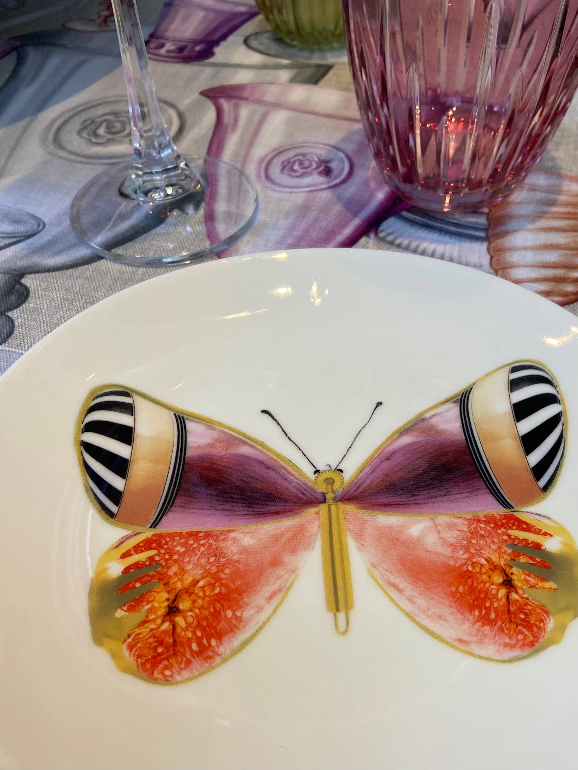 Bordy's - Venta al por mayor Plato grande - La vida de una farfalla - Piatti Dolci, set de 4 platos para postre20