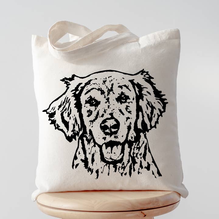 Spicy Kitten Designs - Wholesale Tote Bag - Unisex - Golden Retriever - Dog Tote Bag0