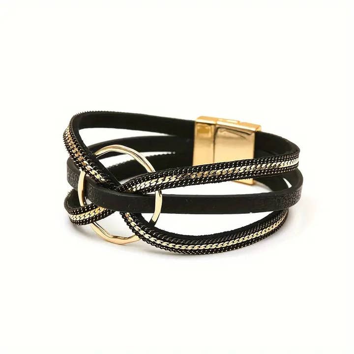 Huis Van Merken - Wholesale Bangle Bracelet - Leather Bangle Bracelet Women Magnetic Cuff Circle3