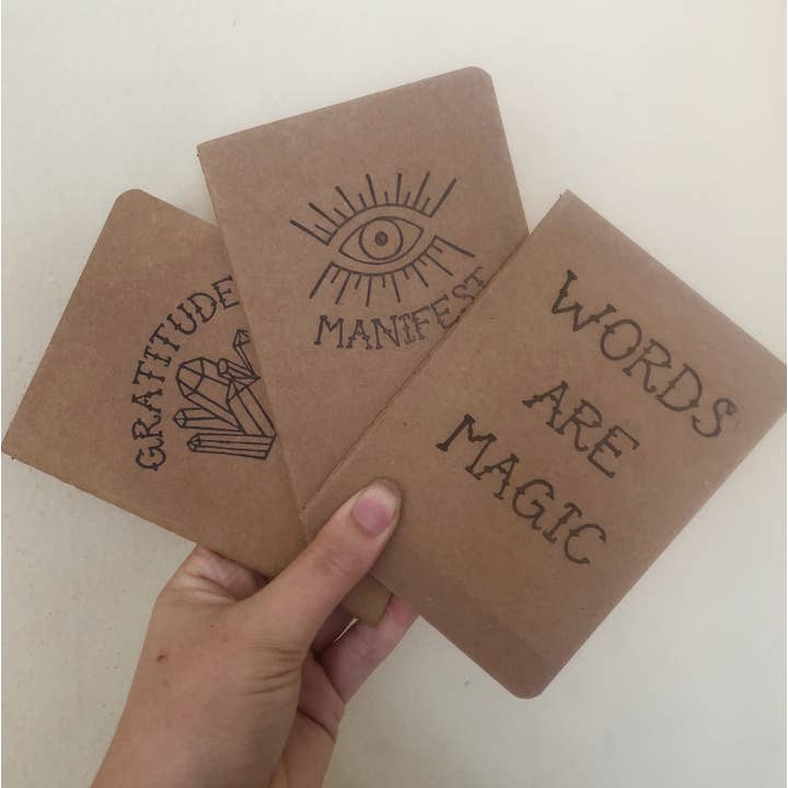 Victoria Ann Meyers – wholesale Journal/diary – 3.75 x 5.5" Hand-Stamped Kraft Pocket Journal - Multipack