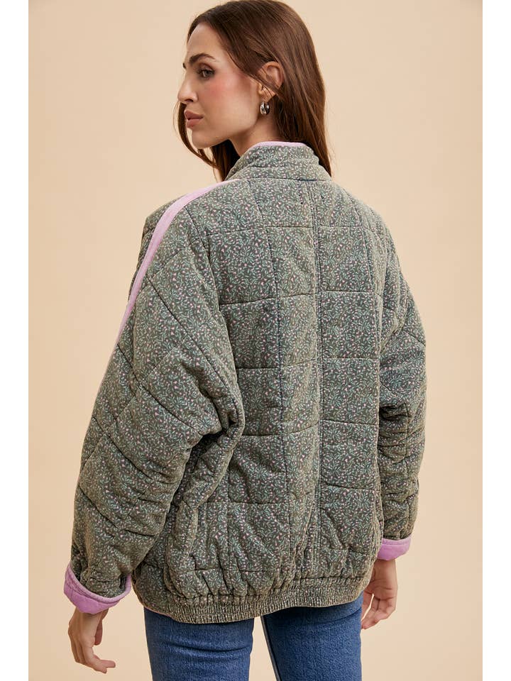 In Loom - Wholesale Puffer Jacket - Women's - QUILTED CORDUROY PUFFER JACKET