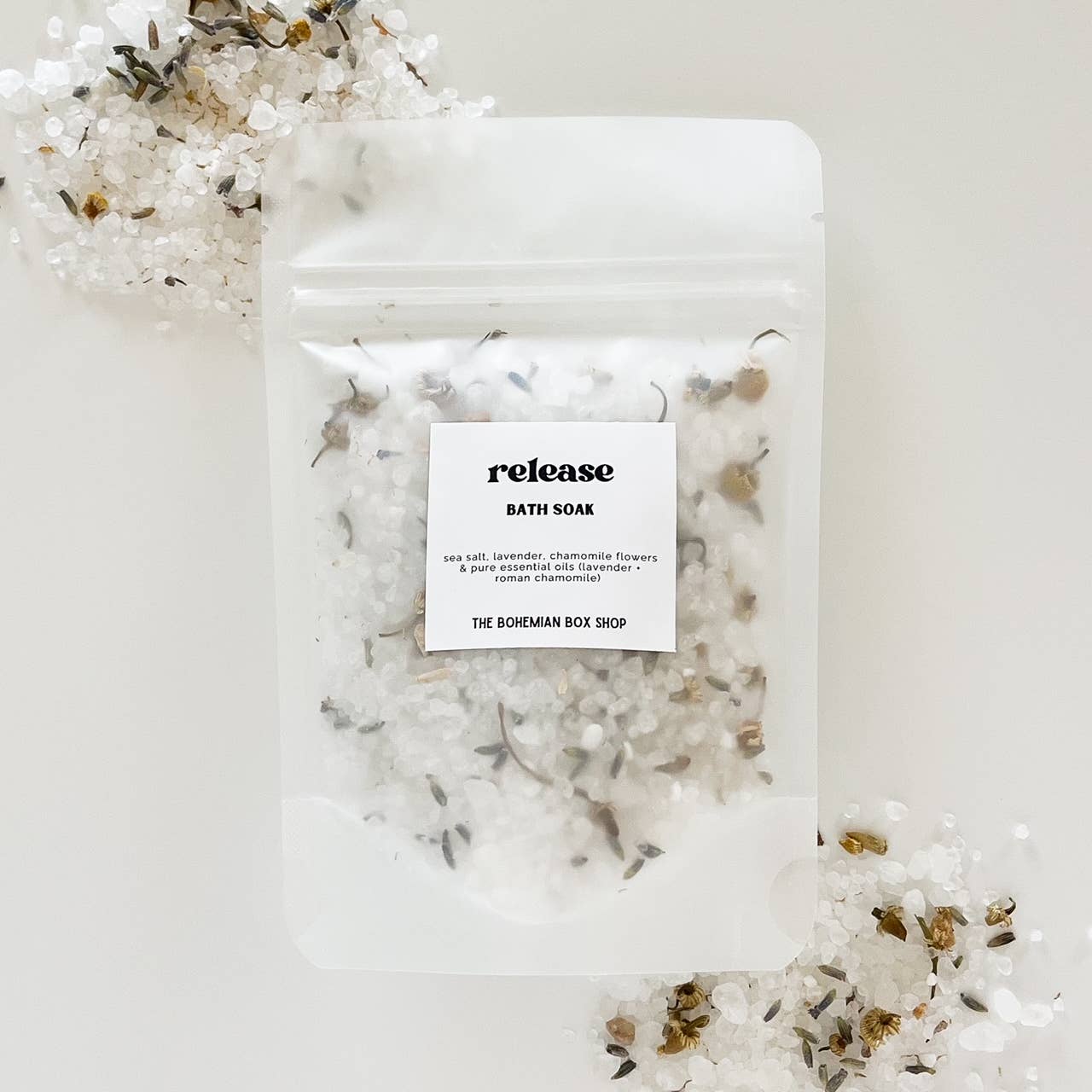 The Bohemian Box Shop - Wholesale Bath Soak/Milk - Release Bath Soak Packet - 4oz Bath Salts