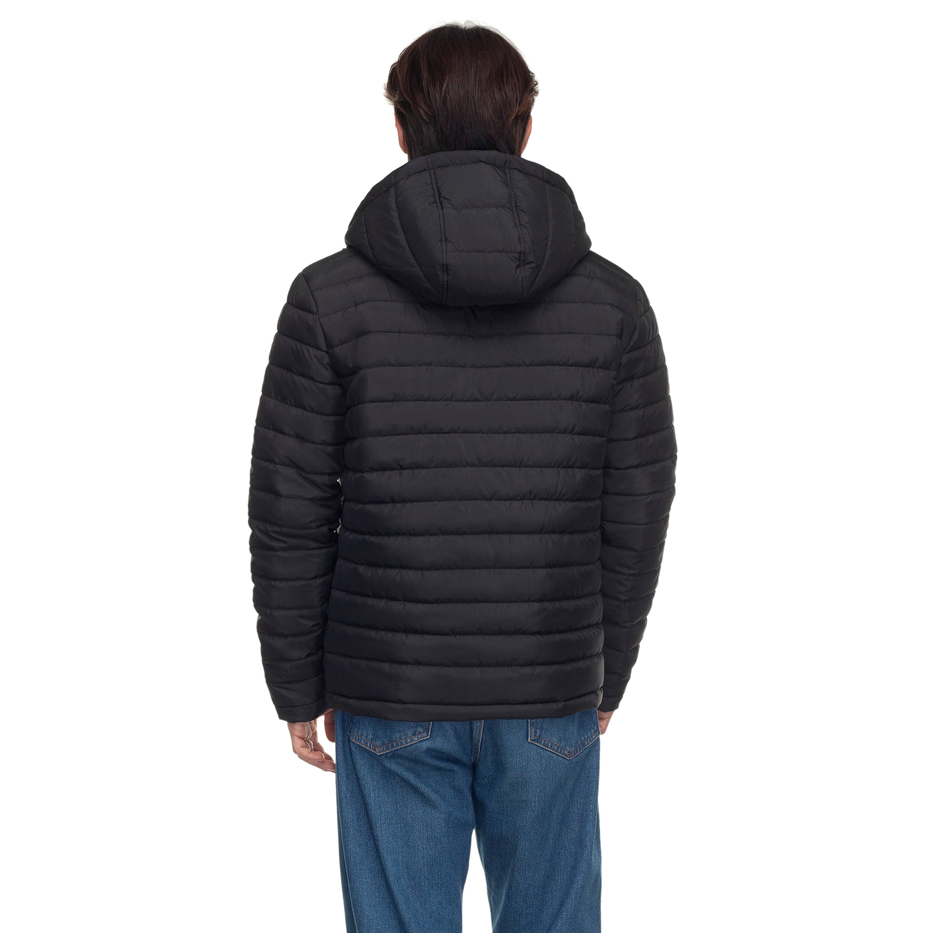 Rokka & Rolla - Wholesale Puffer Jacket - Men's - Men's Midweight Puffer Jacket Hooded Coat1