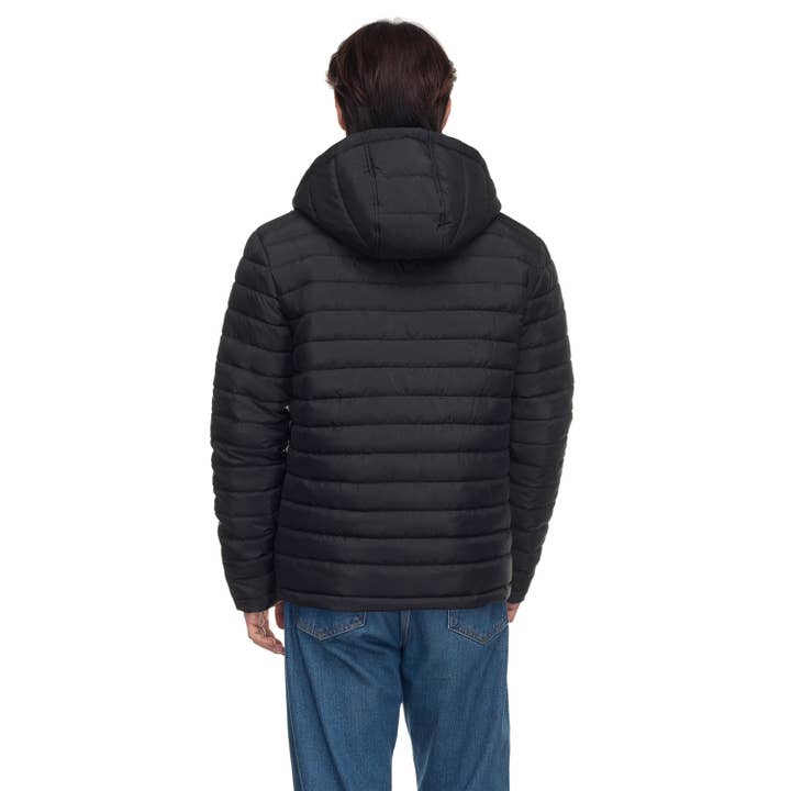 Rokka & Rolla - Wholesale Puffer Jacket - Men's - Men's Midweight Puffer Jacket Hooded Coat1