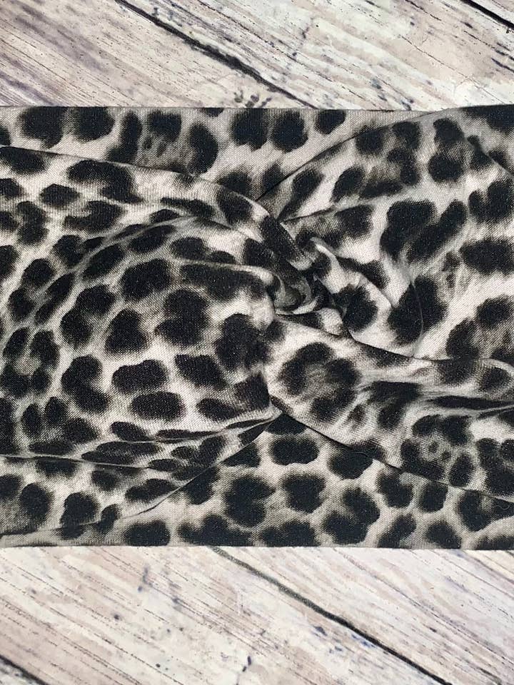 Black Cheetah Headband for wholesale by The Peachy Buffalo
