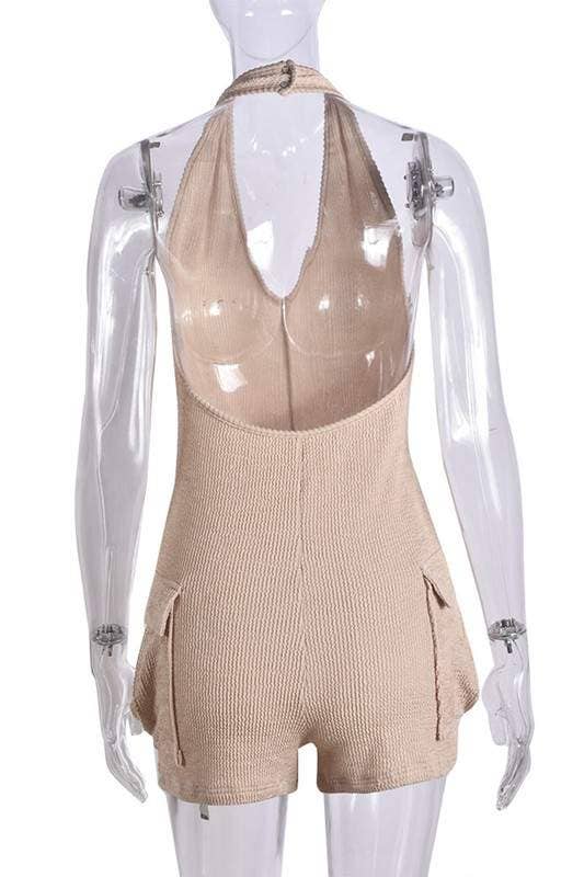 KHKAI sleeveless halter rompers for wholesale on Faire3