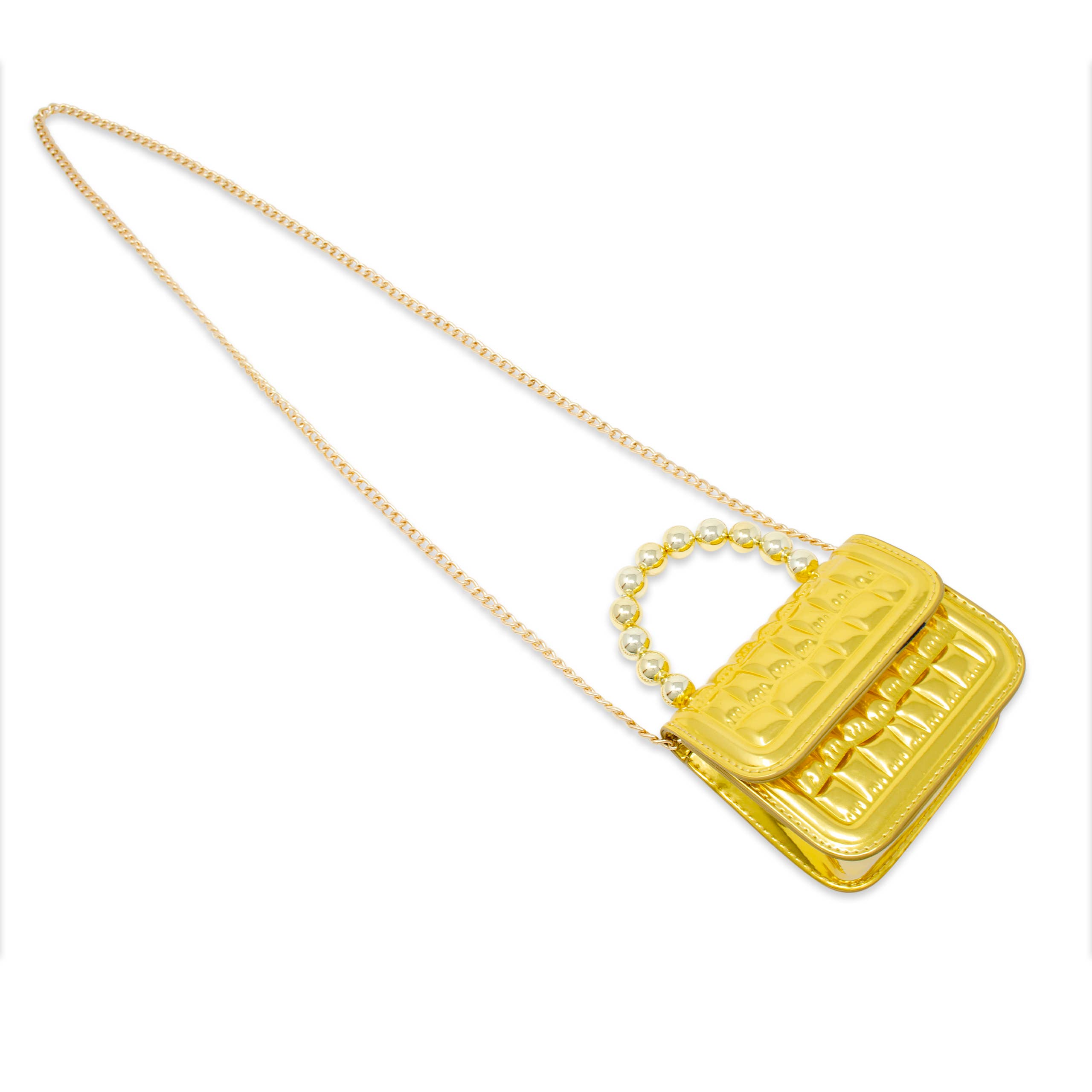 Tiny Treats and ZOMI GEMS – Engroshandel Tilbehør til rygsæk - Børn – Mini Glam quiltet perlehåndtag pung12