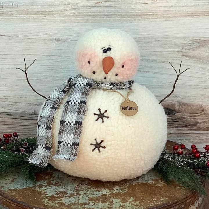 Wallace the Woolly Snowman for wholesale by Honey and Me