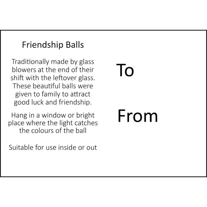Sienna Glass - Wholesale Ornament - 10cm Friendship Ball - Primary Blue