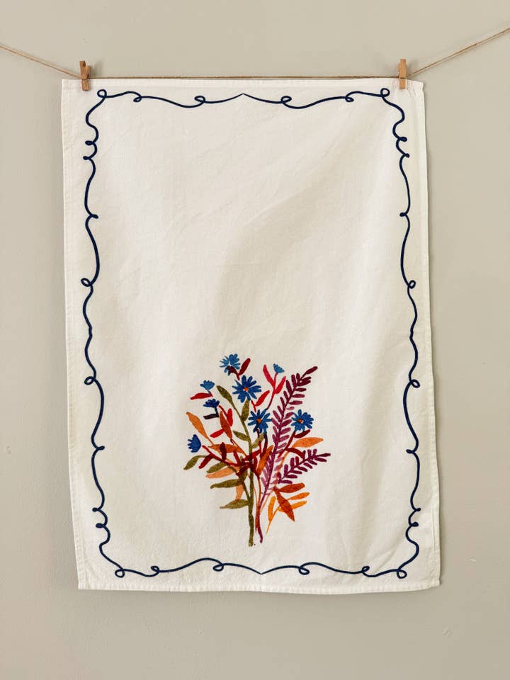 Bloom & Vine Tea Towel | Dish Towel for wholesale by Patsy Shaw