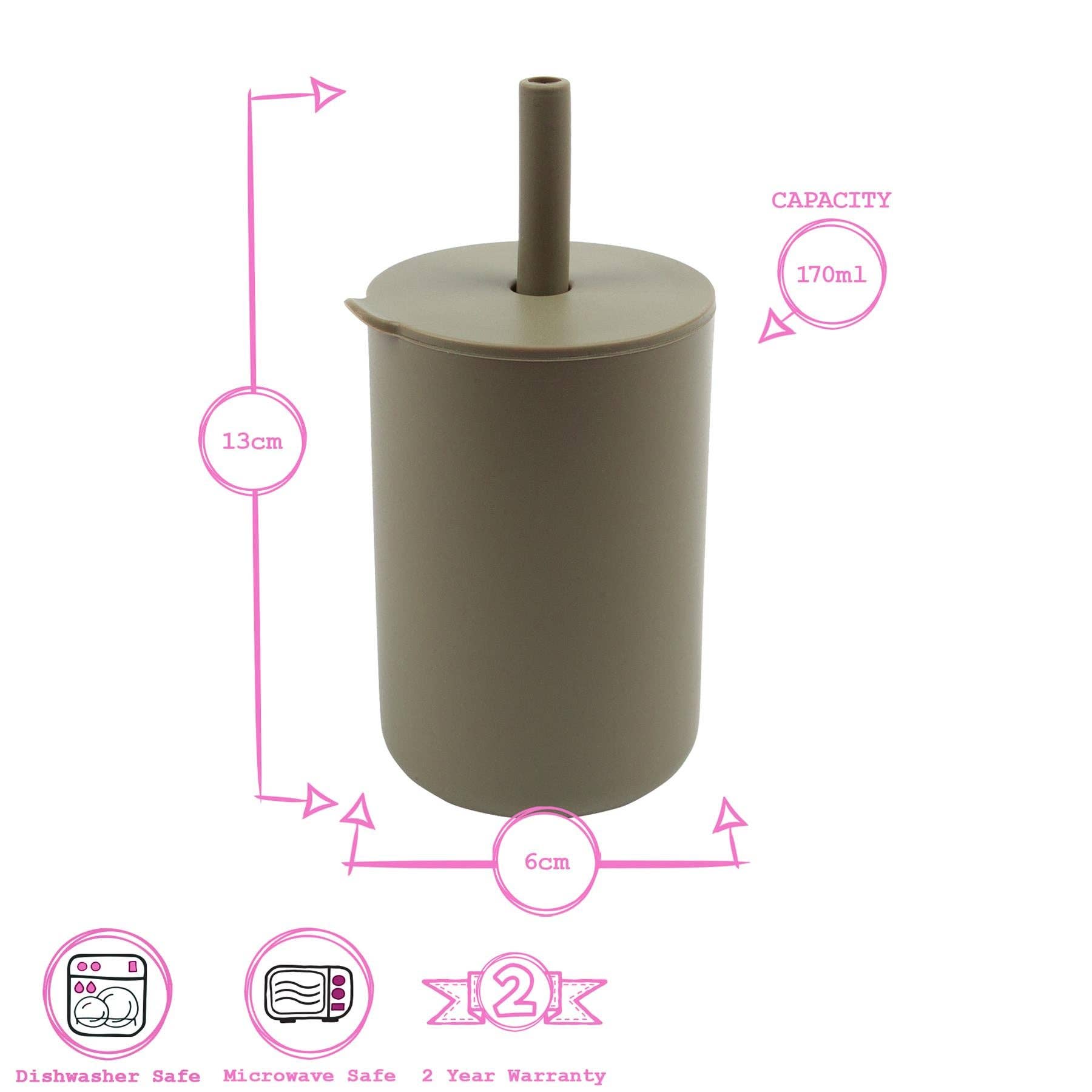 Rinkit Ltd - Wholesale Drinking Glass/Cup - Kids & Baby - 170ml Baby Silicone Straw Cup - By Tiny Dining8