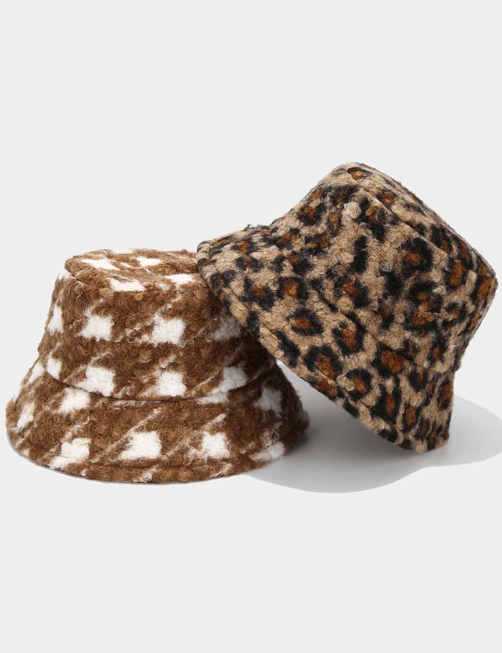 Dipped Shop - Wholesale Bucket Hat - Women's - Vintage Fuzzy Plush Thick Warm Bucket Hat DP25G7435