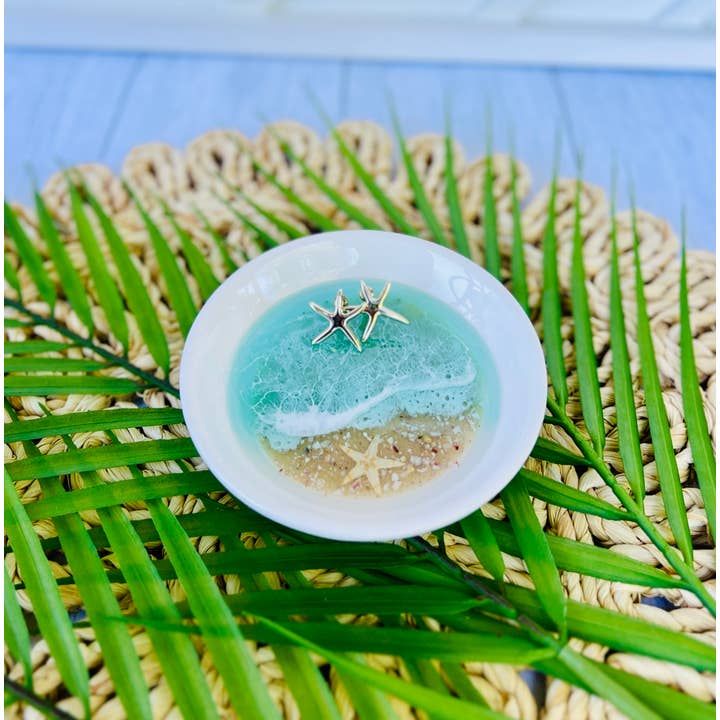 Ceramic Resin Starfish Jewelry Dish for wholesale by Ashley Lasko Creates