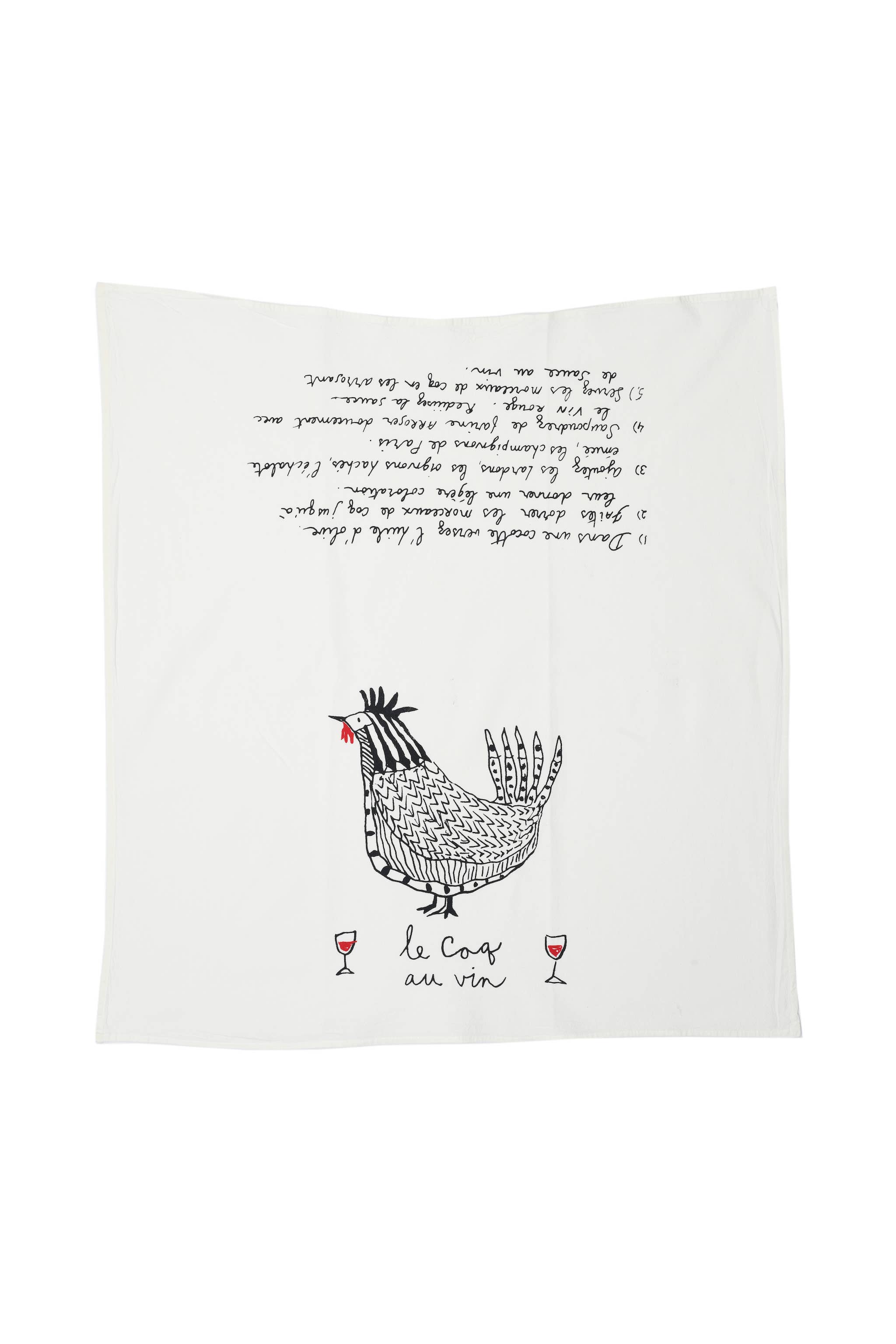 a wink design - Wholesale Tea Towel - coq au vin tea towel1