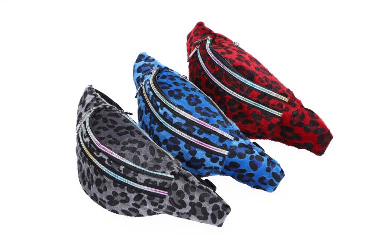 Nima Accessories Inc - Wholesale Belt Bag - Women's - Ladies Faux Leather Suede Animal Print Fanny Pack0