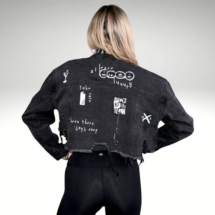 Adel Kasza Co - Wholesale Denim Jacket - Women's - UNFKNBLVBL Crop Denim Jacket