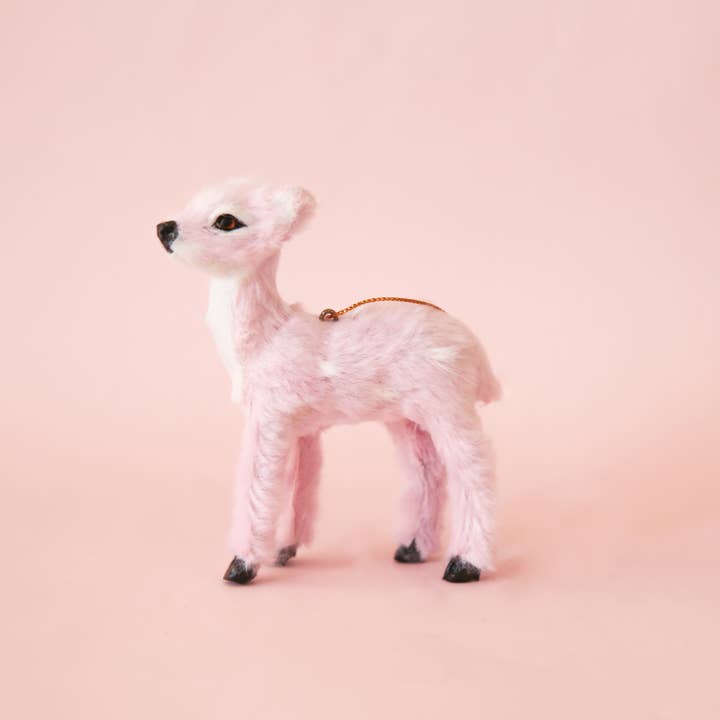 Sunshine Studios - Wholesale Ornament - Holiday Reindeer Ornament | Pink