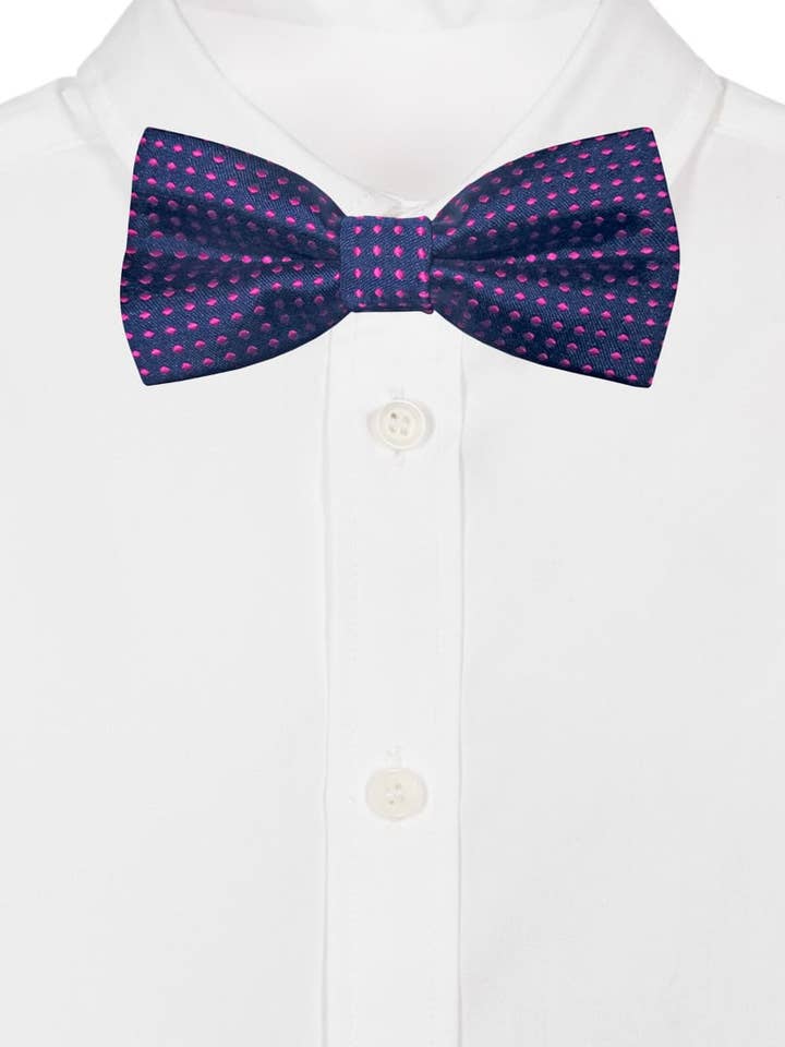 PAPILLON DA BAMBINO BLU MARINO A POIS FUCSIA per la vendita all'ingrosso da parte di Josvil