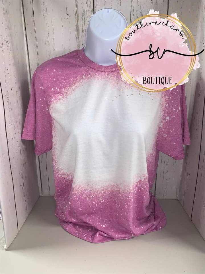 Heather Radiant Orchid Blank Bleached Tees for wholesale by Southern Charm Boutique