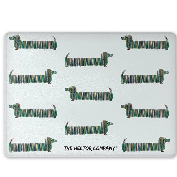 Glass Chopping / Serving Board – Dachshund for wholesale by The Hector Company