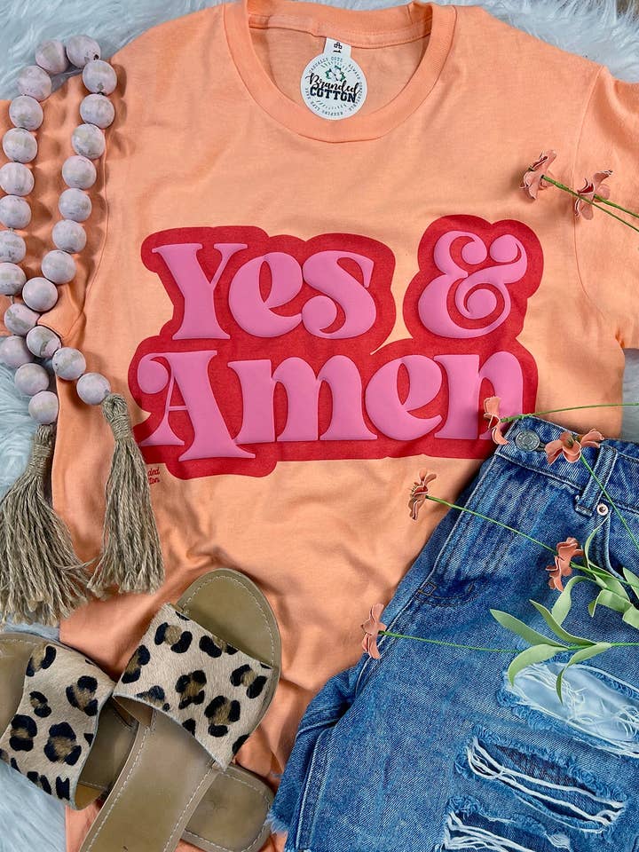 Yes & Amen Tee for wholesale by Branded Cotton