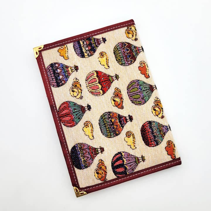 Hot Air Balloon Tapestry Fabric Covered Journal for wholesale by Eclectic Woodchuck