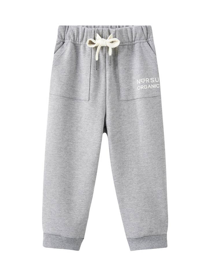 Organic Toddler French Terry Sweatpant-Mix Grey for wholesale by Norsu Organic