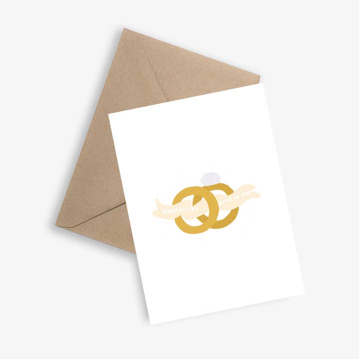 Enkel Bryllupskort - Snart forbundet for livet for engroshandel hos LE PAPIER GRAPHIQUE
