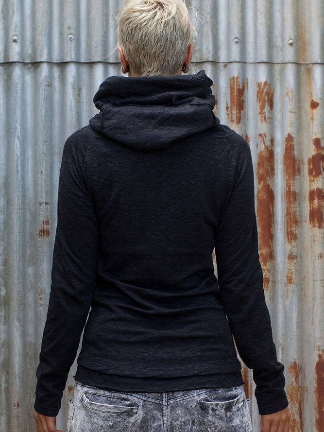 IDIS - Wholesale Hoodie – Women's - Long Neck Top - Black1