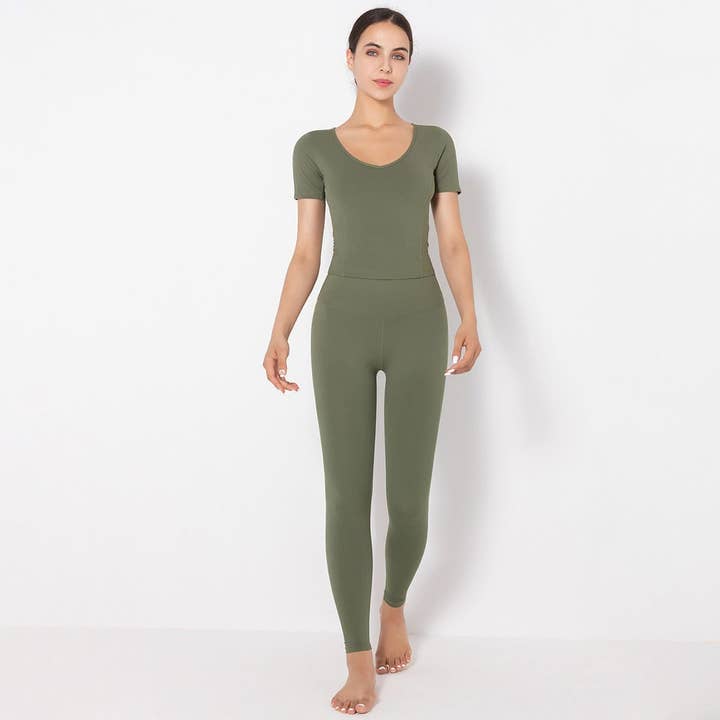 Active by Anna-Kaci - Wholesale Activewear Set - Women's - Side to Side Sculpting Set (two-piece set)19