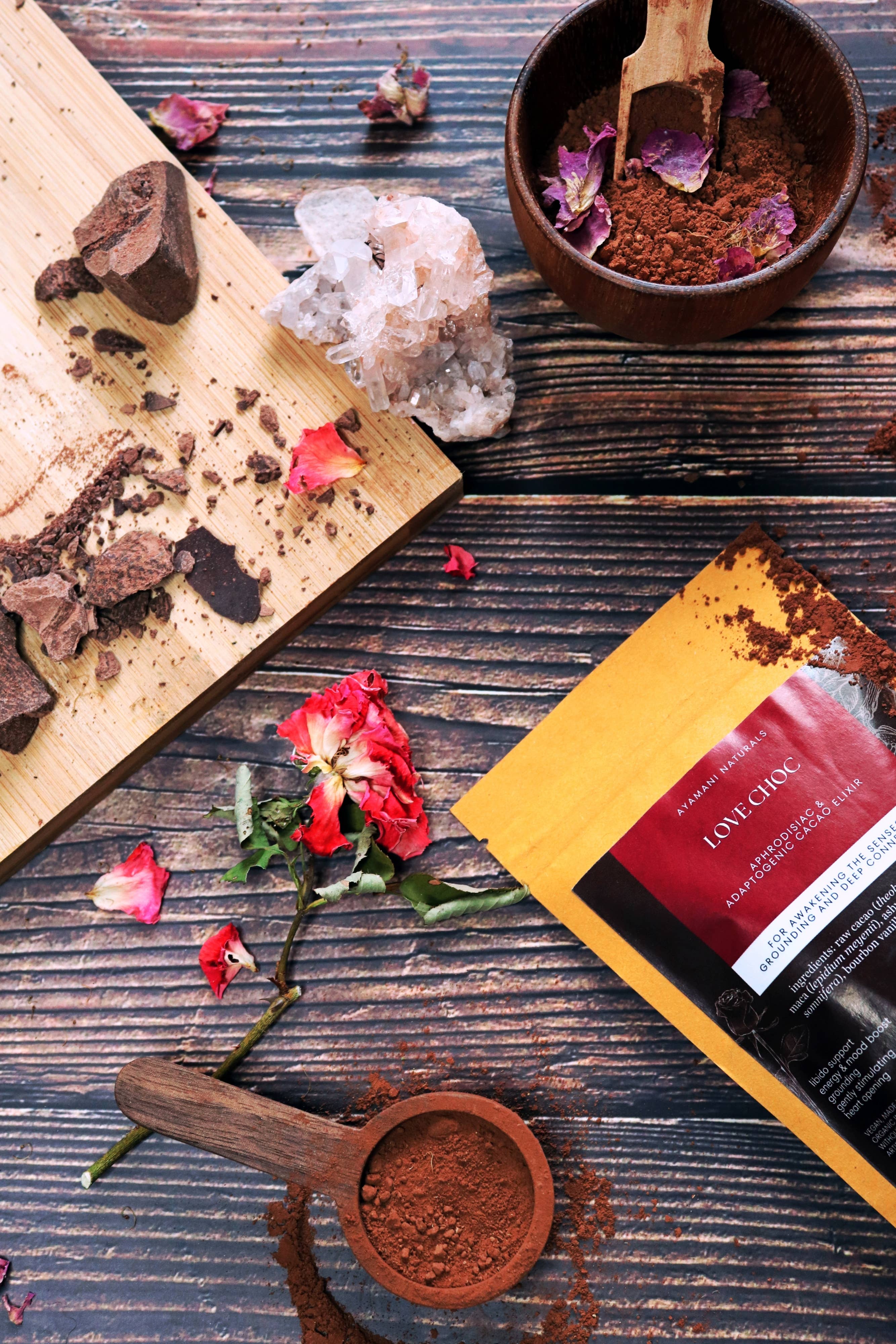 Ayamani Naturals - Vendita all'ingrosso Mix per cioccolata calda - Love Choc | Miscela afrodisiaca di cioccolata calda con cacao crudo2