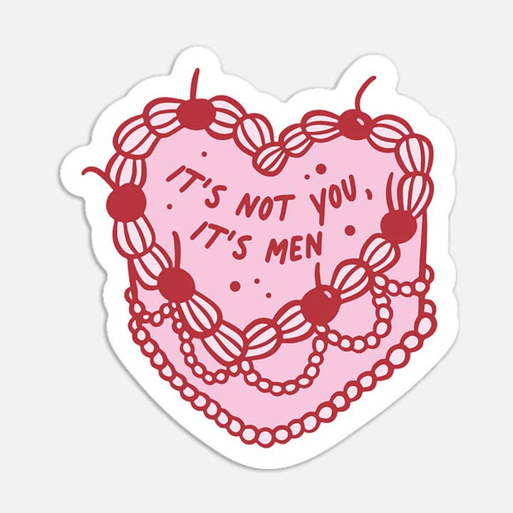 Det er et klistermærke til mænd for engroshandel hos Kaart Blanche