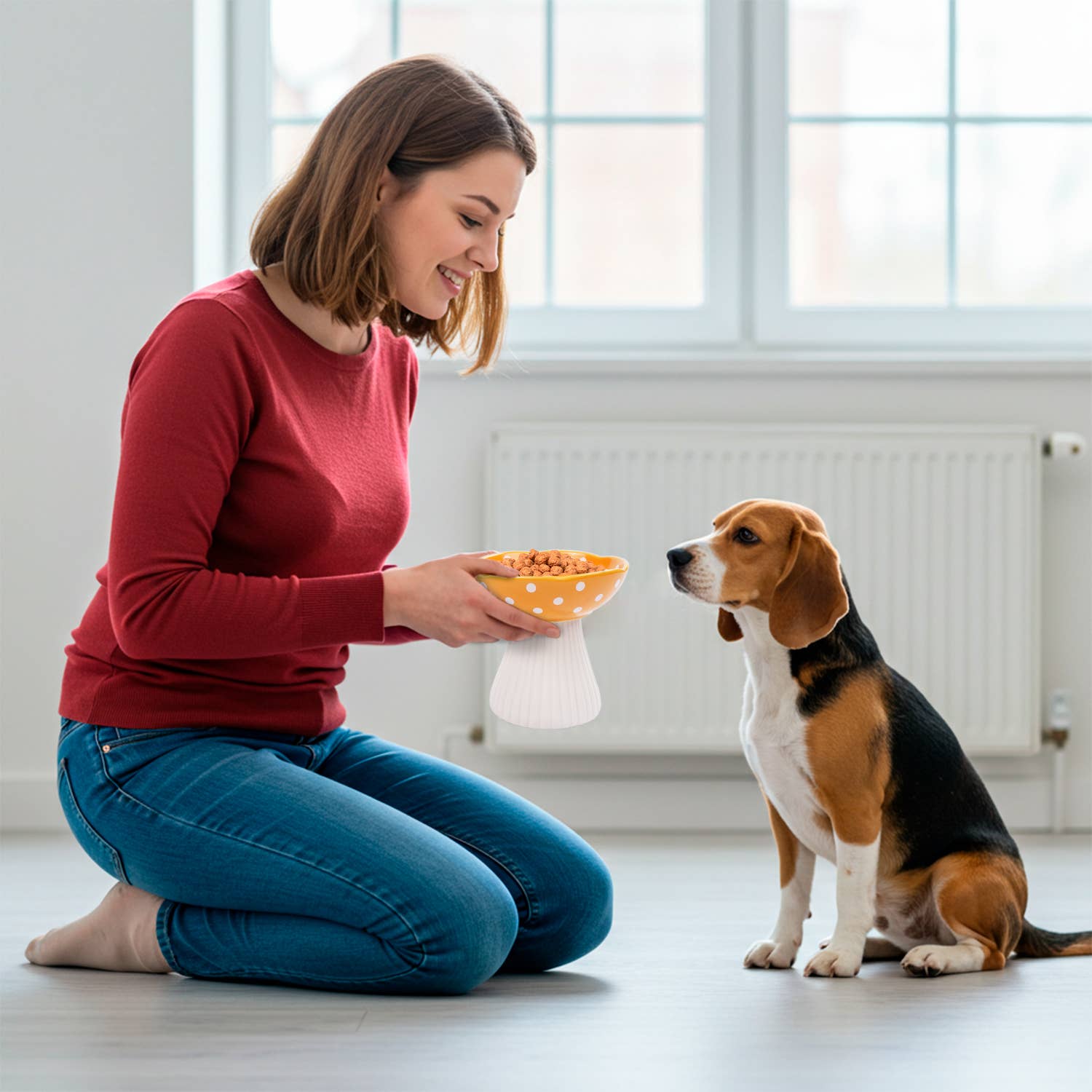 Precious Tails - Wholesale Pet Bowl - Cat/Dog - Mushroom Shaped  Stoneware Elevated Pet Bowl5