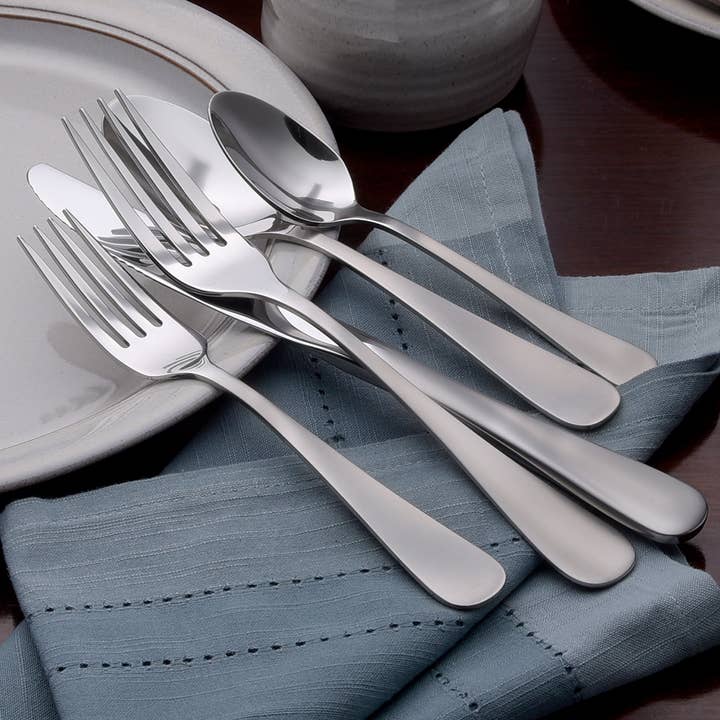 Satin Annapolis Flatware 5 Piece Place Setting Made in USA for wholesale by Liberty Tabletop