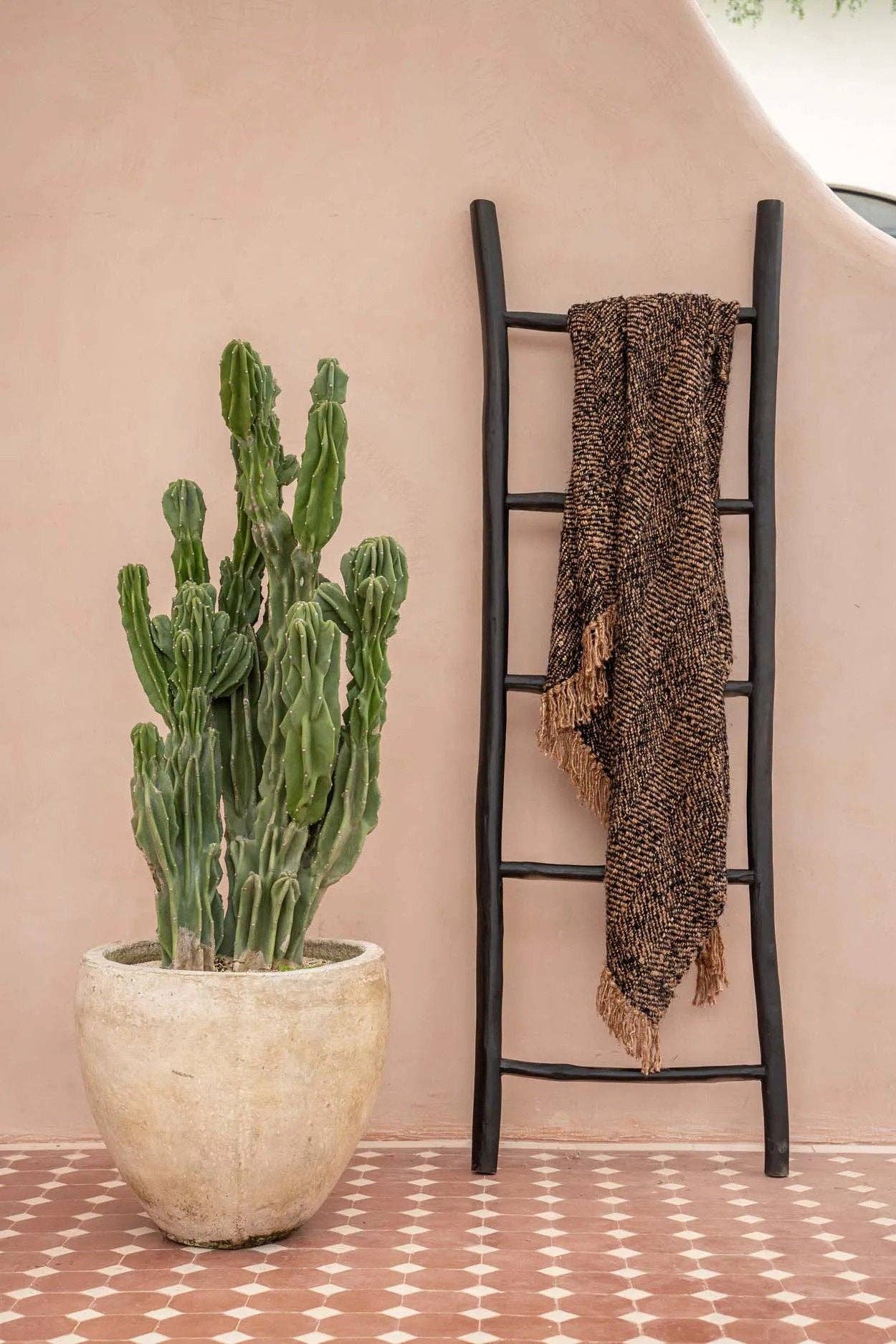 Bazar Bizar Living - Wholesale Vrijstaande plank - De Tulum ladder - Zwart - 165 cm6
