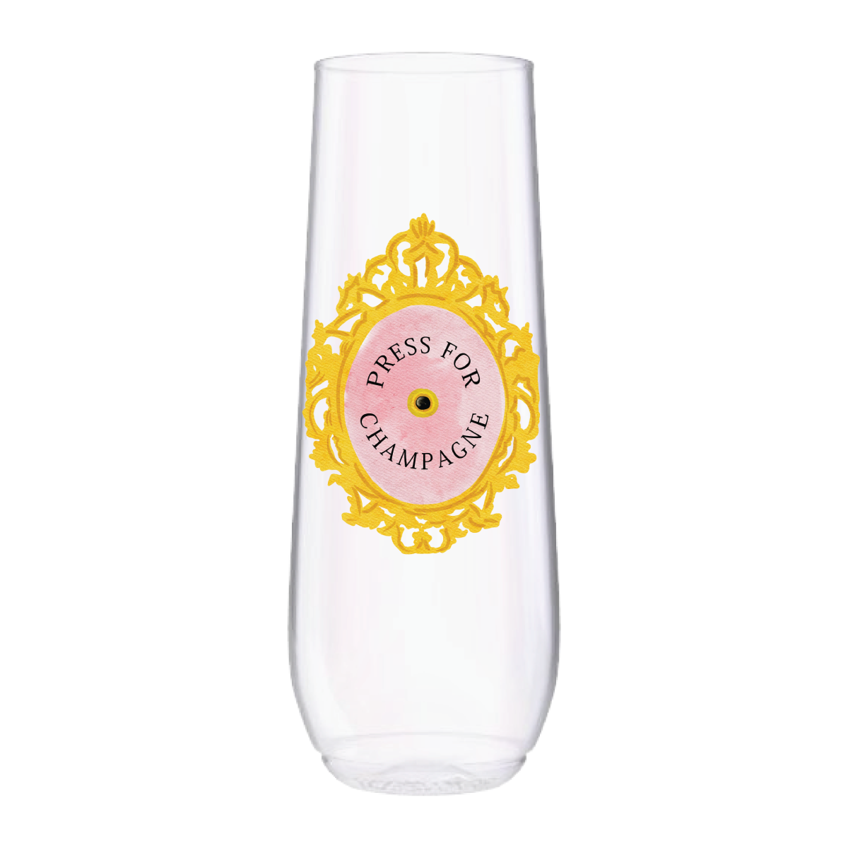 Sip Hip Hooray – wholesale Champagne flute – Press For Champagne 9oz Flute Tossware1
