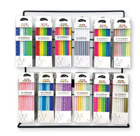 Party Partners - Vente Bougies pour gâteau - Programme de bougies hautes à 12 broches - Meilleures ventes