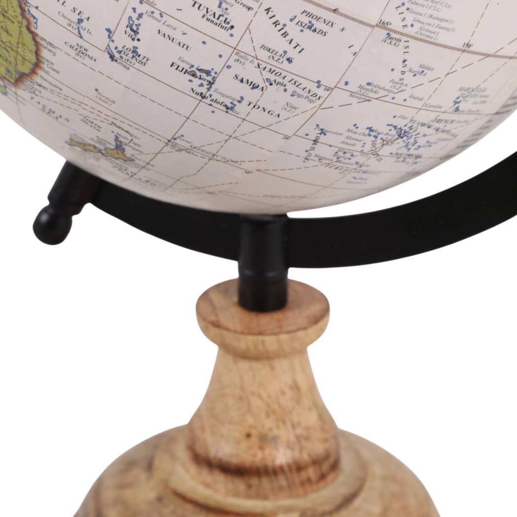 Sagebrook Home - Wholesale Desk Globe - Resin Wood Base Globe Sculpture - Natural, 12 in.10