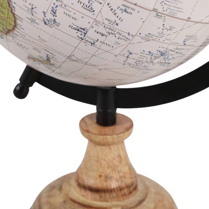 Sagebrook Home - Wholesale Desk Globe - Resin Wood Base Globe Sculpture - Natural, 12 in.10