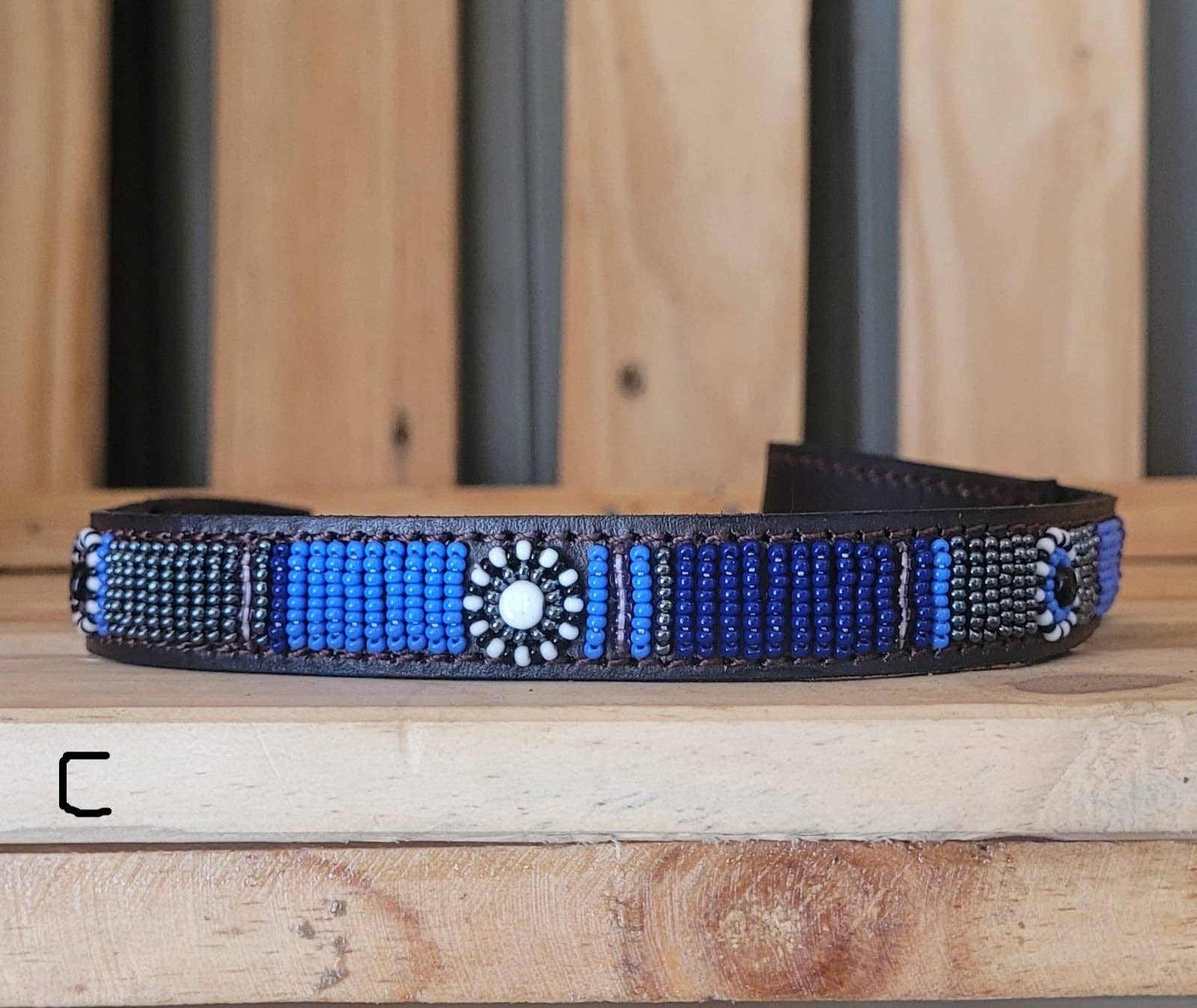 MAASAI CHIEF - Wholesale Pet Collar - Cat/Dog - Beaded Leather  Horse browband4