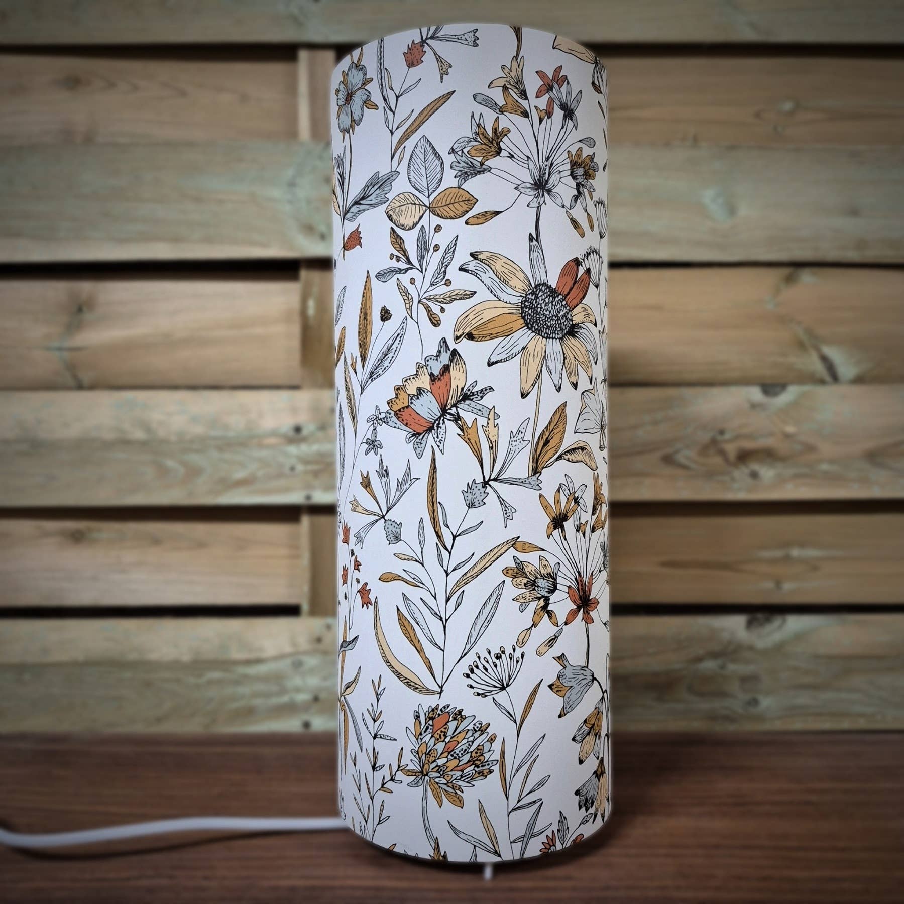 MIV Création Fleurie - Wholesale Accent/Desk Lamp - Floral Print Ambient Tube Lamp1